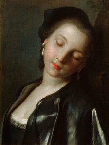 Uyuyan Genç Kadın, 18. yüzyılın ortaları by Pietro Antonio Rotari