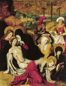 Pietro Cavaro (aktif 1508-1538), panelde tempera tarafından İsa'nın Birikimi veya Tanca Pieta'sı by Pietro Cavaro