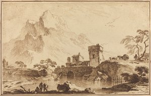 Uzak Dağlara Karşı Müstahkem Köprü by Pietro Giacomo Palmieri