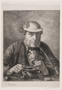 Sanatçının babası madalya sahibi F.C. Krohn by Pietro Købke Krohn