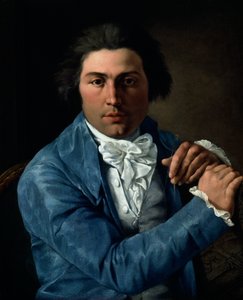 Mimar Giuseppe Valadier'in Portresi, c.1795 (tuval üzerine yağlı boya) by Pietro Labruzzi