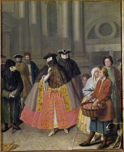 Maske veya Elma Satıcısı ile görüşme by Pietro Longhi