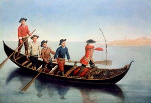 Yay ve oklarla yaban ördeği avı by Pietro Longhi