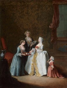 Tuvaletindeki Bayan, 1740