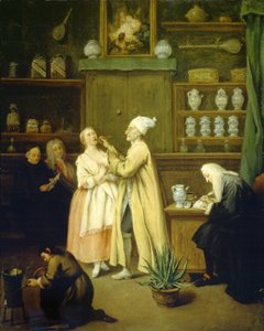 Eczacı, 1752 dolayları (tuval üzerine yağlıboya) by Pietro Longhi