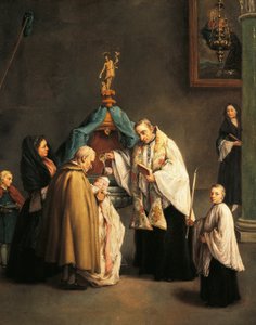 Vaftiz, Pietro Longhi (1701-1785) by Pietro Longhi