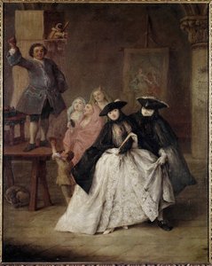 Şarlatan (Il ciarlatano) - Tablo Pietro Longhi (1702-1785), tuval üzerine yağlı boya, 62x50 cm
