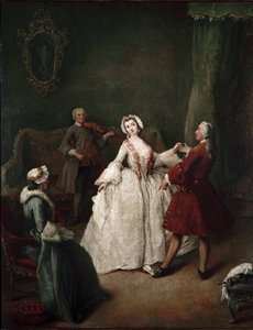 Dans dersi (tuval üzerine yağlı boya, yaklaşık 1741) by Pietro Longhi