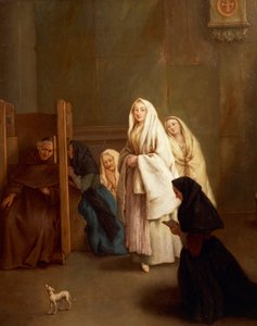 Yedi ayin: İtiraf, Pietro Longhi (1701-1785), tuval üzerine yağlıboya, 61x50 cm, 1755-57