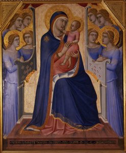 Madonna ve Melekler Tahtına Gelen Çocuk, 1340 by Pietro Lorenzetti