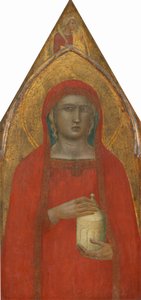 Bir Melek ile Aziz Mary Magdalene, [sol panel] by Pietro Lorenzetti