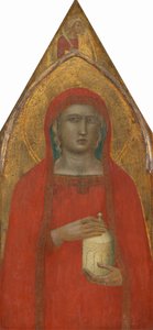 Aziz Mary Magdalene, bir Melekle [sol panel], muhtemelen 1340. by Pietro Lorenzetti
