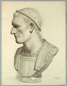 Bir Roma Senatörünün Büstü (alçıdan işleme) by Pietro Montana