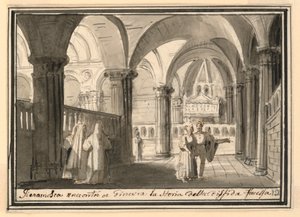 Sahne Tasarımı, Kilise İçi by Pietro Narducci