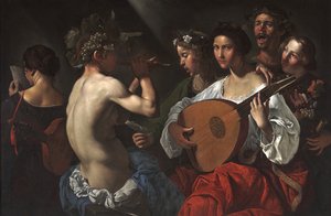 Bacchic Konseri, c.1625-30 (tuval üzerine yağlı boya)