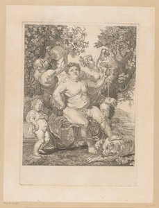 Bir şarap fıçısı üzerinde Bacchus by Pietro Peiroleri