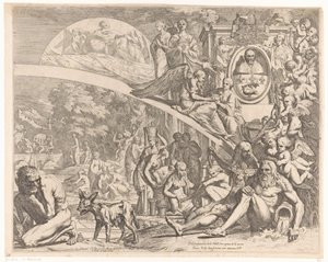 Alegori ter ere van paus Masum X by Pietro Testa