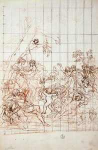 Altın Çağ freski için çalışma by Pietro da Cortona