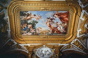 Venüs, Gezegenler Fresk Döngüsü, Pietro da Cortona (1596-1669), fresk, Pitti Sarayı, Venüs Gezegen Odası, Floransa
