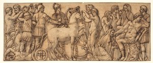 Bir Roma lahitinden friz(?) by Pietro da Cortona