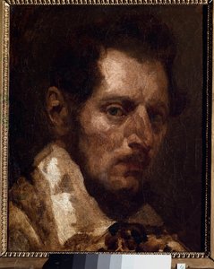 Theodore Gericault yolunda otoportre - tuval üzerine yağlı boya