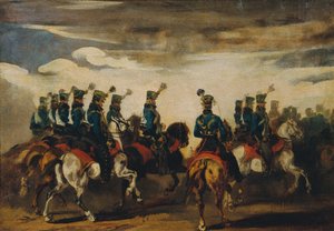 Avusturya Mavi Süvarileri by Piotr von Michalowski
