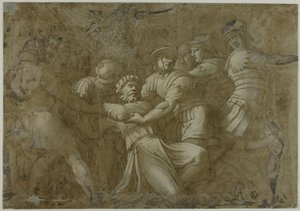Aziz Petrus'u Tutuklayan Romalı Askerler (?) by Polidoro da Caravaggio
