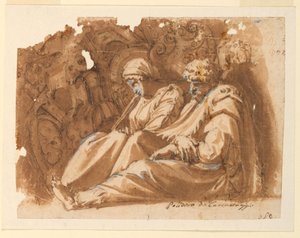 Kupalı Oturan Figürler by Polidoro da Caravaggio