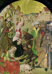 St. Stanislas (1030-79), Kral II. Boleslas (1039-81) tarafından komuta edilen sadakatsiz eşlerin cezalandırılmasını izliyor. by Polish School