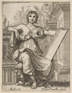 Tablet Tutan Oturan Kadın, 17. yüzyılın sonu, 18. yüzyılın ortası. by Possibly by Jean Antoine de Maroulles