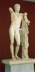Hermes Heykeli ve Bebek Dionysos, MÖ 330 dolayları (parian mermeri)