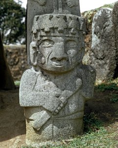 Bir savaşçının megalitik heykeli by Pre-Columbian Pre-Columbian