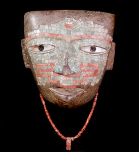 Kolomb öncesi sanat: Teotihuacan III (MS 300-650) Meksika uygarlığından kalma cenaze maskesi. Meksika şehri. Ulusal Antropoloji Müzesi