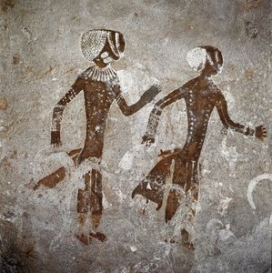 İnsan figürleri. Mağara resimleri, MÖ 8000-7000 by Prehistoric Prehistoric