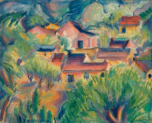 Evler ve Peyzaj, ca. 1918.