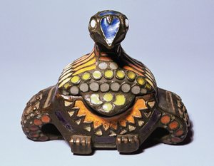 Talashkino atölyelerinden güvercin kutusu, c.1908 (bronz ve emaye) by Princess Maria Tenisheva