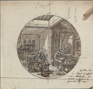 Litografik Atölye by Probably French 19th Century