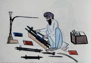 Ciltçi, c.1890 (kağıt üzerine suluboya) by Punjabi School