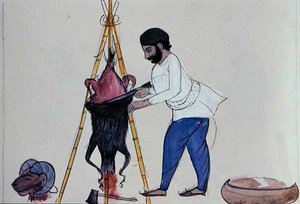 Kasap, c.1890 (kağıt üzerine sulu boya)