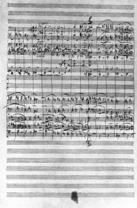 Piotr veya Pyotr Ilyich Tchaikovsky (veya Tchaikovsky veya Cajkovskij veya Tchaikovsky) tarafından Fındıkkıran bale puanının el yazması by Pyotr Ilyich Tchaikovsky