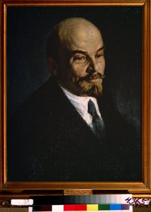 Vladimir Lenin'in Portresi by Pyotr Ivanovich Kelin
