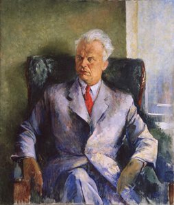 Yazar, yapımcı ve film yönetmeninin portresi Olexandr Dovzhenko 1894-1956, 1947