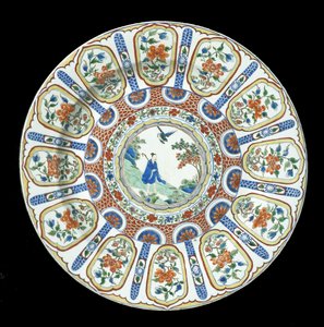 Büyük bir verte Imari tabağı, Kangxi Dönemi, 1662-1722 (porselen)