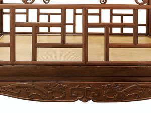 Bir Huanghuali altı direkli sayvanlı yatağın detayı, Jiazichuang Qing Hanedanlığı (ahşap) (ayrıca bkz. 469034) by Qing Dynasty Chinese School