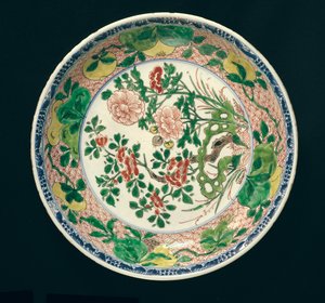 Famille verte süslemeli tabak, Kangxi Dönemi, 1662-1722 (seramik)