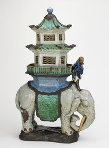 Tütsü brülörü, Shiwan (Shekwan) fırınları, Guangdong eyaleti, Çin, 17. yüzyılın ortaları ve 19. yüzyılın sonları (taş eşya)