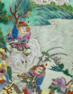 Bir Çift Imperial Famille Gül Vazolarından Birinden Detay (seramik)