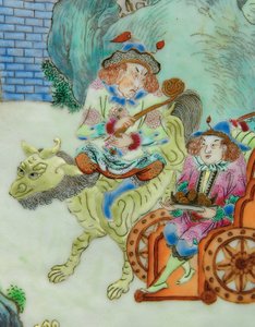 Bir Çift Imperial Famille Gül Vazolarından Birinden Detay (seramik)