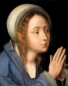 ""The Virgin Mary"" (Meryem Ana) Tablosu Quentin Metsys (Massys) (1466-1530) 1529 Dim 44x35 cm Museo del Prado, Madrid by Quentin Massys or Metsys