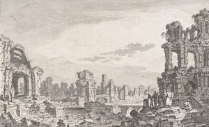 Ruines de Cumes, 18. yüzyıl. by Quentin Pierre Chedel